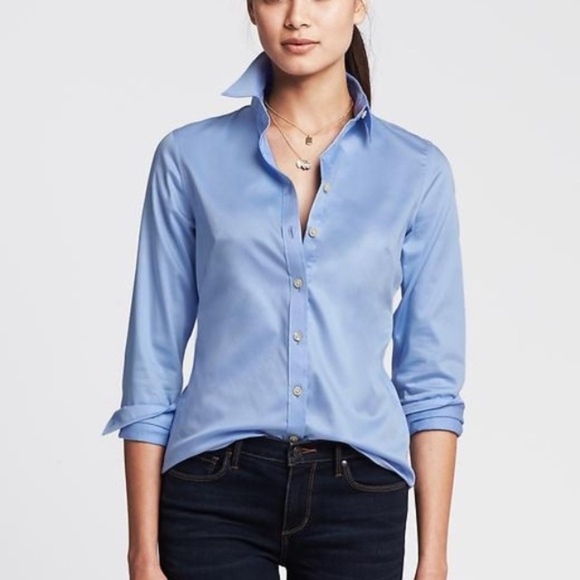 Banana Republic Tops - BANANA REPUBLIC NON-IRON FITTED DRESS SHIRT